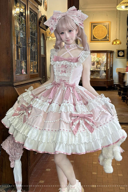 [Pre-order product] Lily's Tea Party Antique Lolita Dress Complete