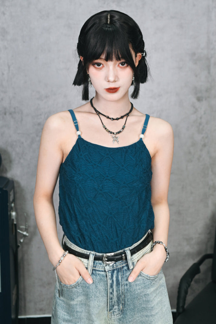 Mode Design Textured Sleeveless Top