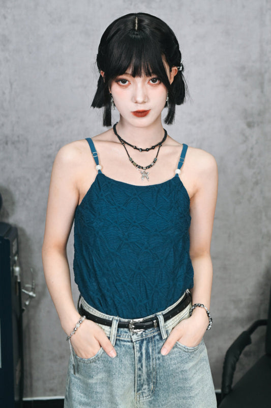 Mode Design Textured Sleeveless Top