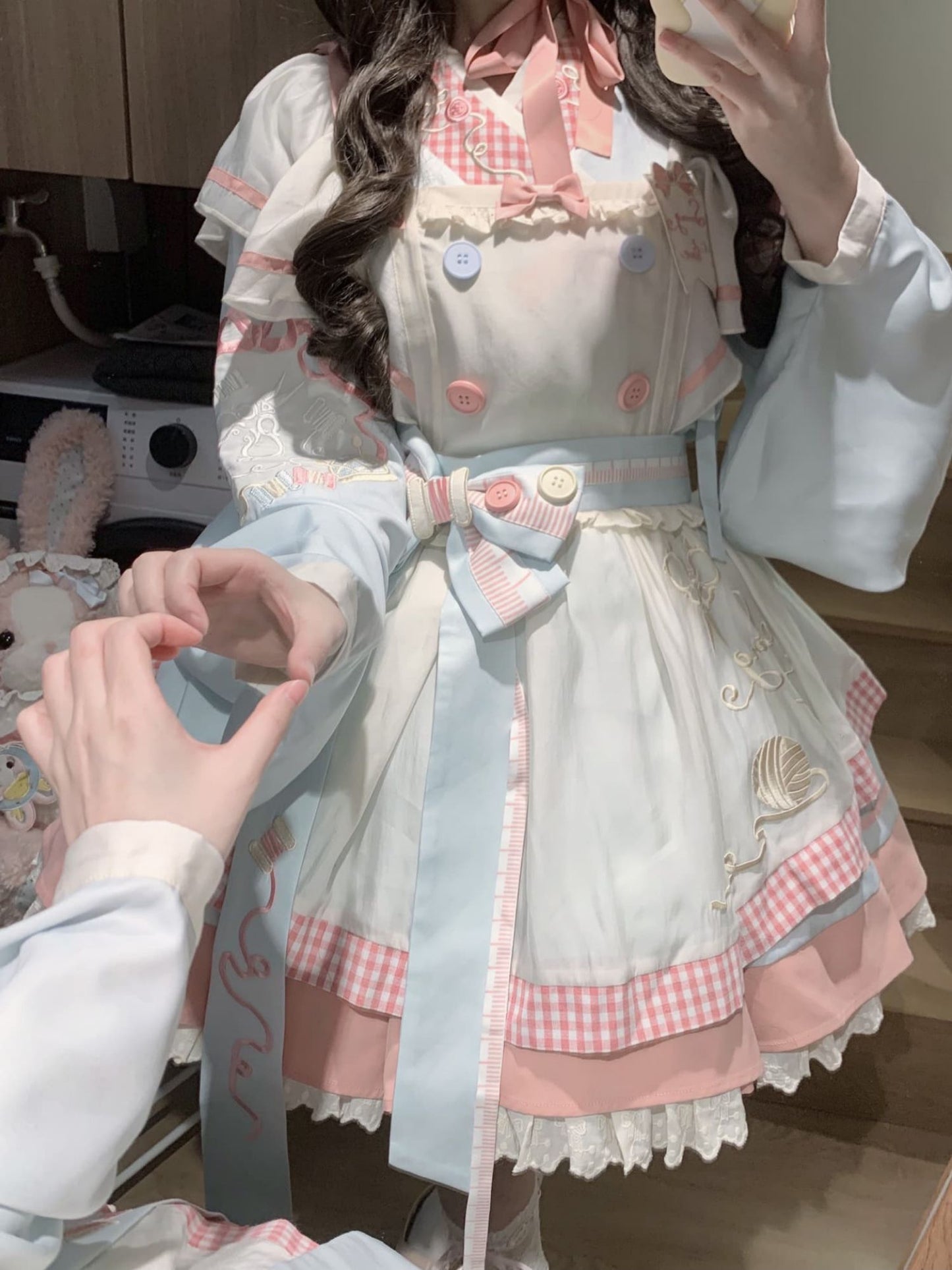 【12月6日予約締切】チャイナロリータエンブロイダリーメイドドレスセット＋ボンネット