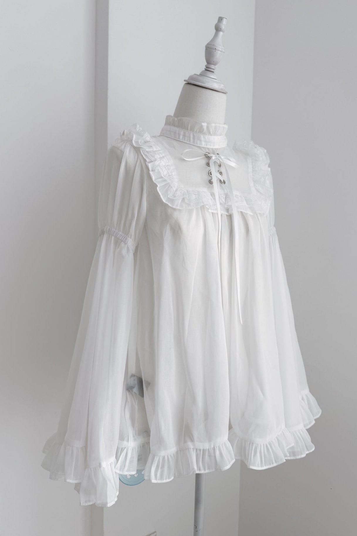 地雷バードサスペンダードレス＋シアースリーブトップス