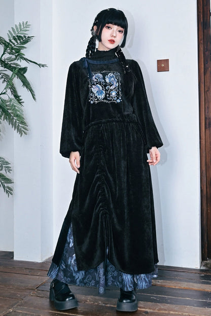 チャイナダークデザイントップス