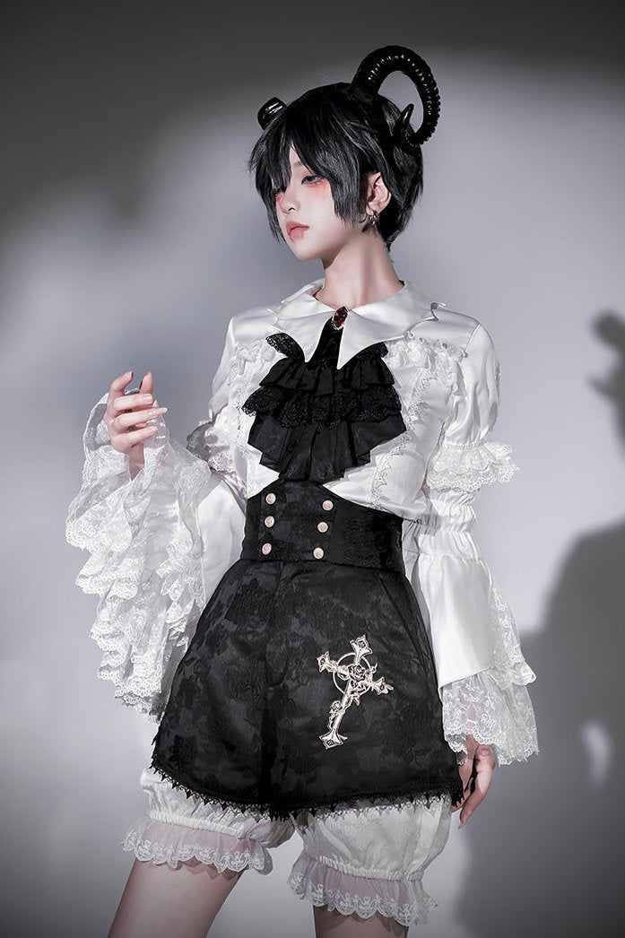 [December 18 Reservation Deadline] Crossbone Original Gothic Prince Shirt Shirt short Pants Suit