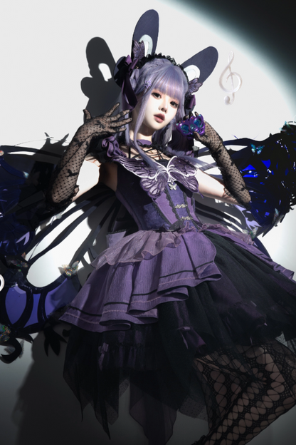 [Reservation deadline on October 15] Purple Butterfly Witch Dress Complete Set