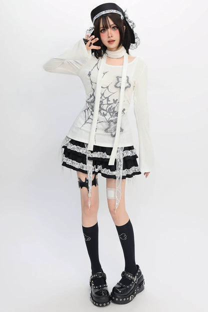 スリムスタイルダークトップス