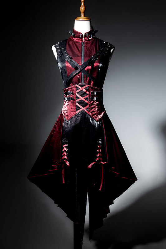 [Reserved Item] Dark Cyber Suspender Skirt + Shorts + Sleeveless Top + Sleeves