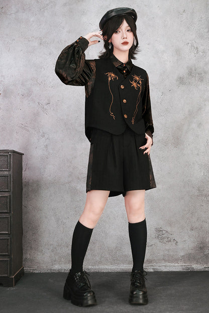 Gilet court brodé mandala