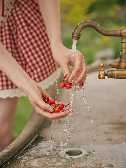 Retro Girly Gingham Check Dress