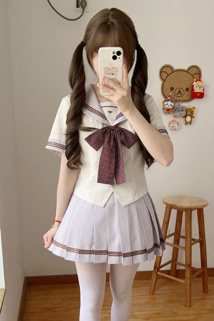 Retro Color Sweet Sailor Suit