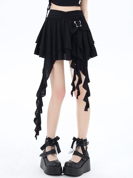 Asymmetrical Dark Pop Skirt
