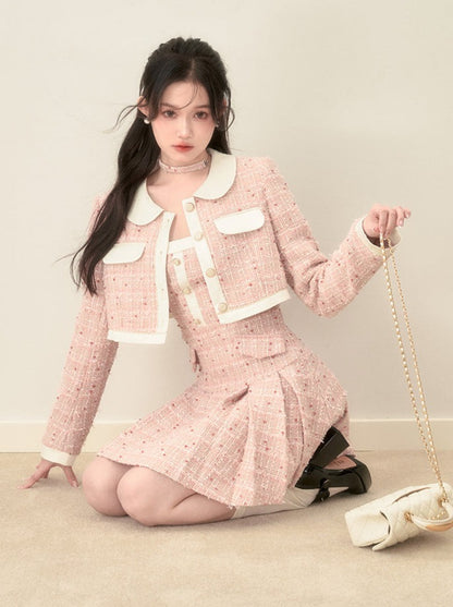 Sweet Tweed Dress + Doll Collar Tweed Jacket