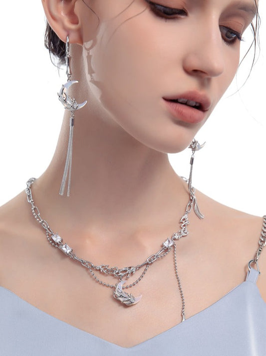 Utopia Series Moon Tassel Necklace