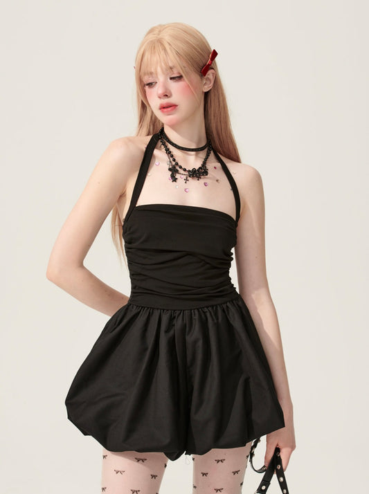 [On sale at 20 o'clock on May 31st] Shaoyean debuted Actress black halterneck dress women's summer puffy skirt