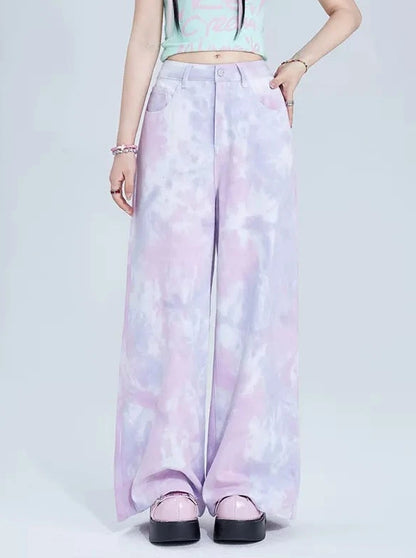 Light Purple-Pink Marble Design Pants