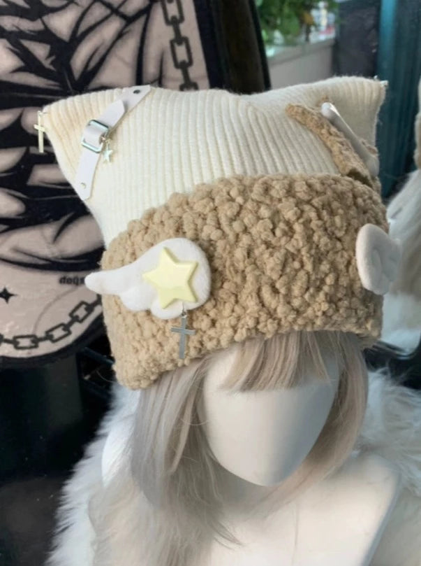 [Angel Neighborhood👼] Boa Angel Subculture Knit Hat
