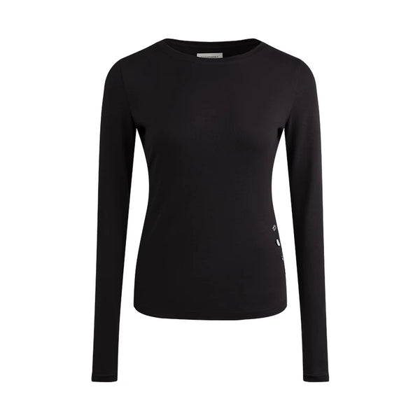 Y2Kボタンレイヤードトップス