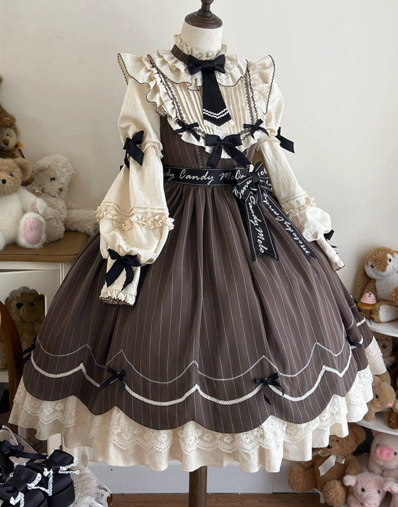 [Reservation Product] Doll Feeling Sweet Bow Ruffle Lolita Dress