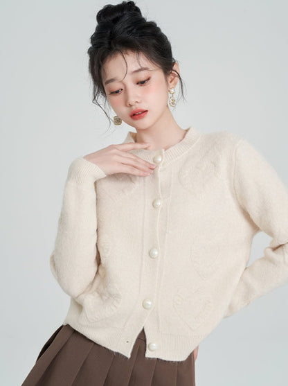 Heart Soft Sweet Short Knit Cardigan