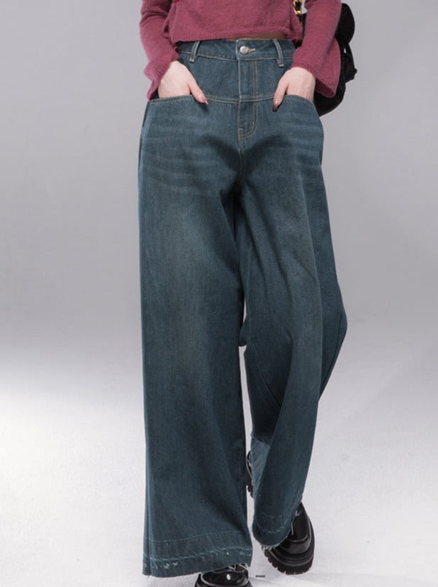 Retro wide-leg jeans