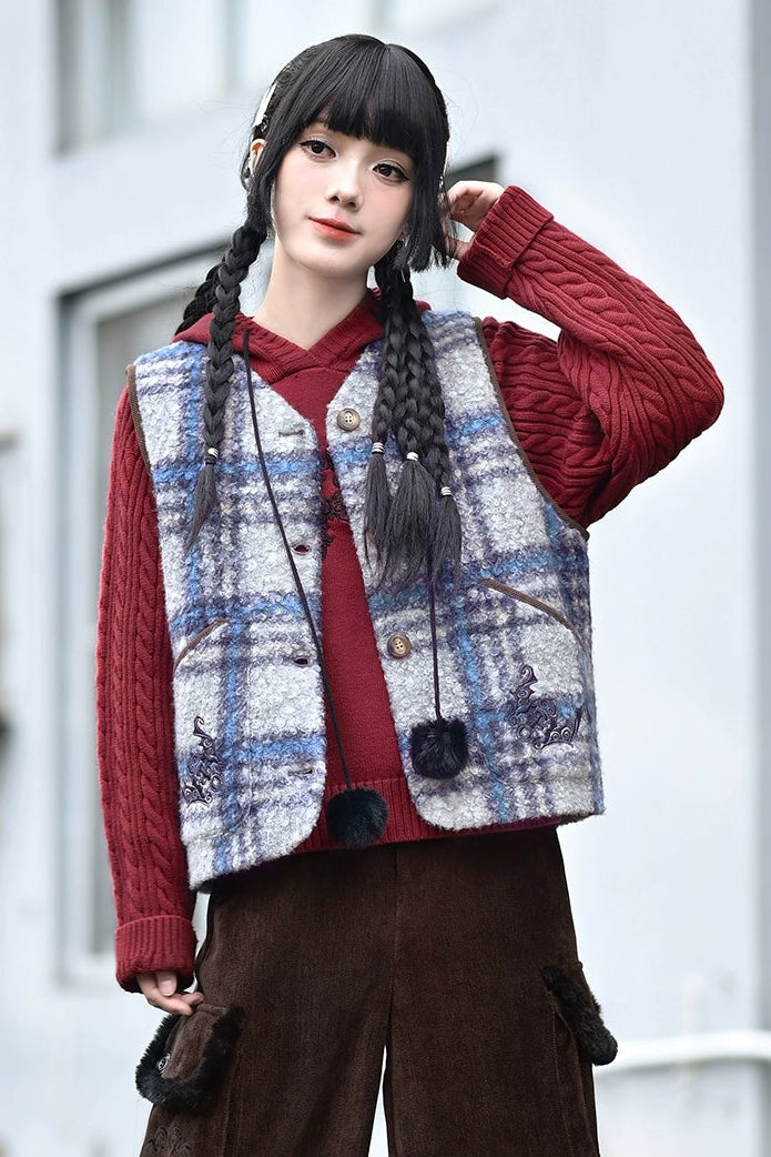 レトロカールイチェックベスト