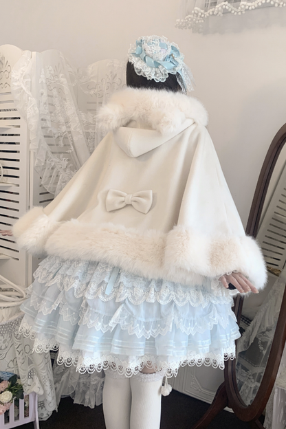 【12月18日予約締切】猫耳ファーフーディーケープコート