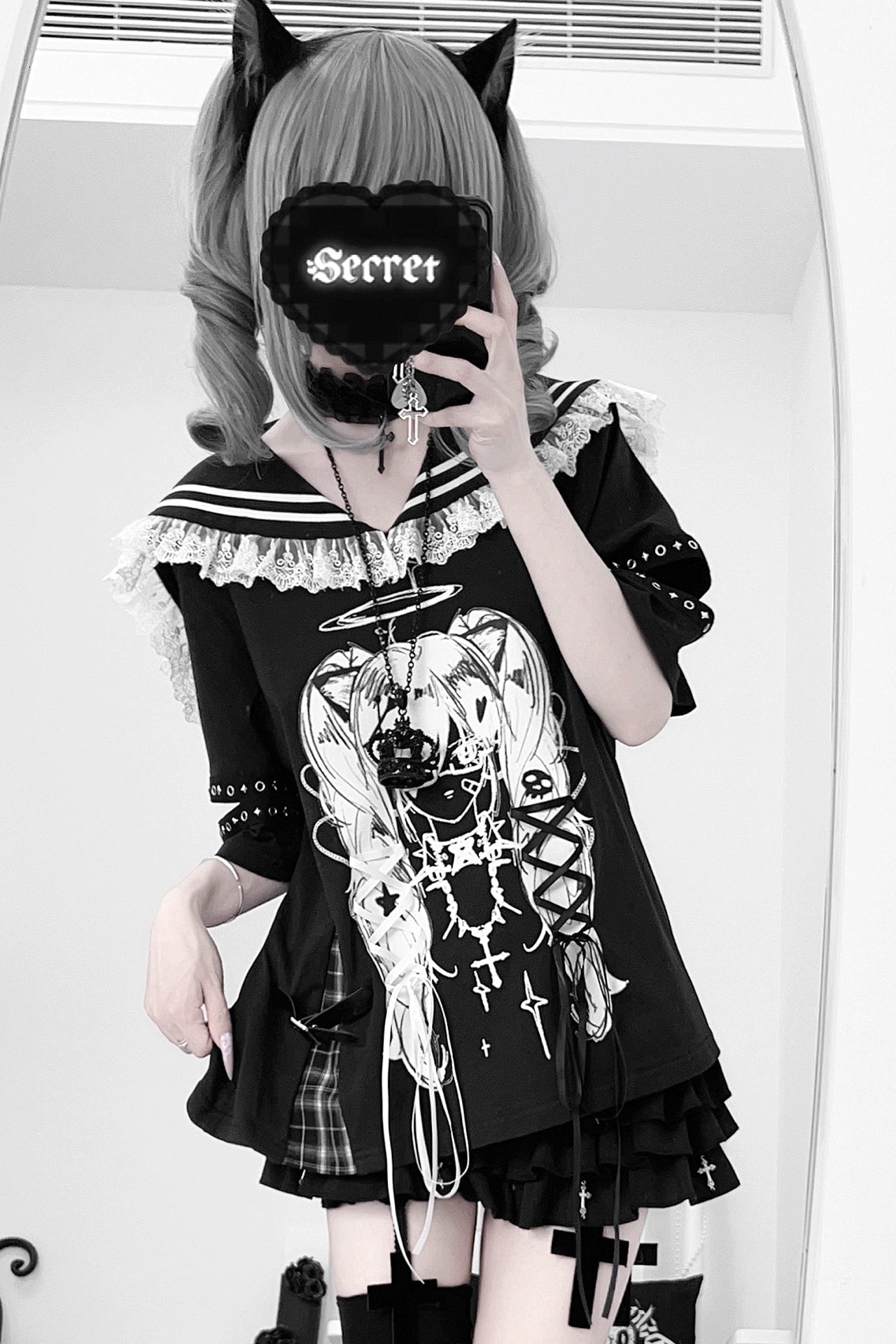 フリル地雷アニメーショントップス