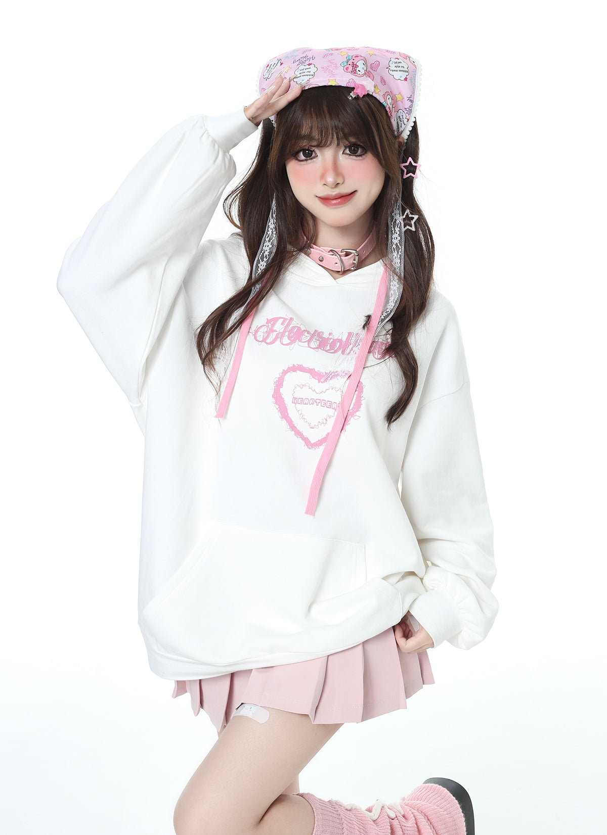 Dopamine Love Print Hoodie Trainer