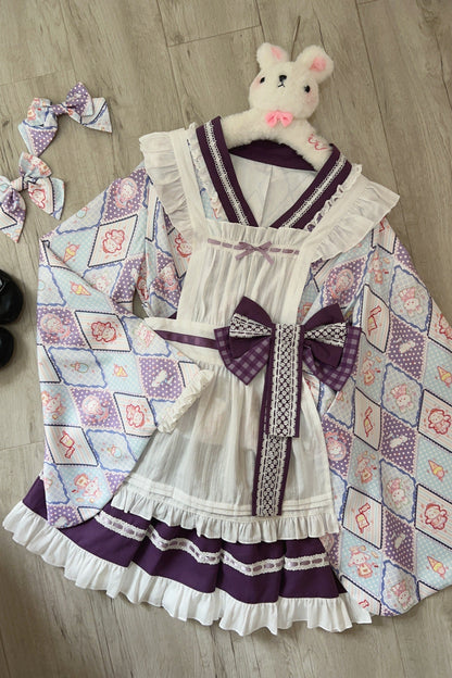Retro Maid Cafe Japanese Lolita Set