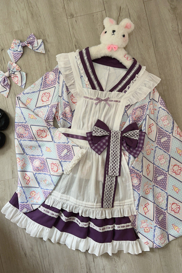 Retro Maid Cafe Japanese Lolita Set