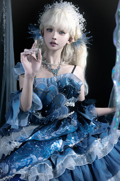 ジェリーフィッシュグラデーションファンタジードレス＋アクセサリー