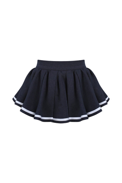 Doll School ribbon tie shirt + puff skirt
