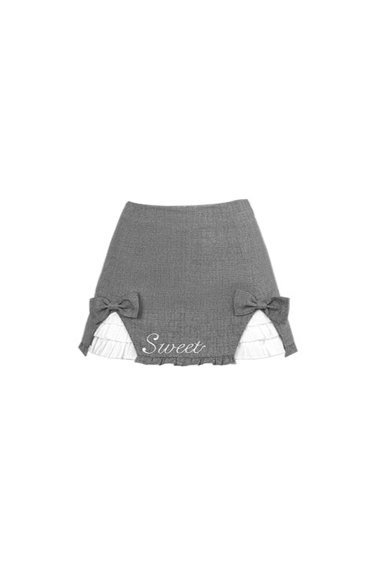 フレンチグレーシュガーミルククリームホワイトセーラートップス＋タイトミニスカート