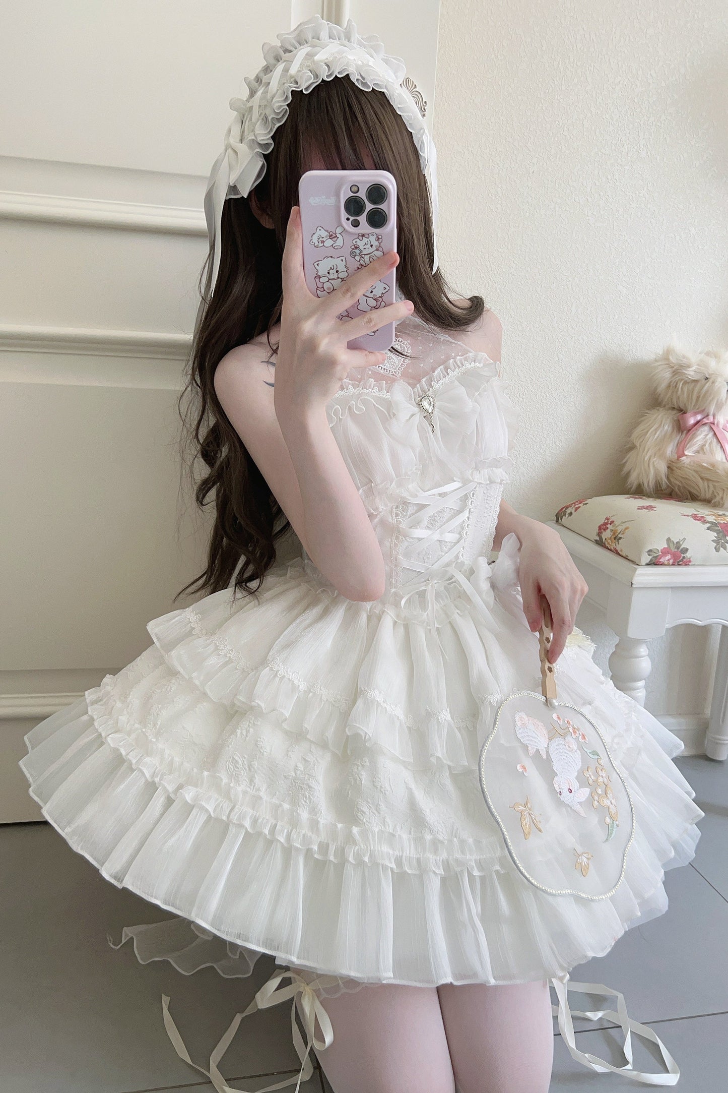 ホルターネックノースリーブシュガーロリータドレス