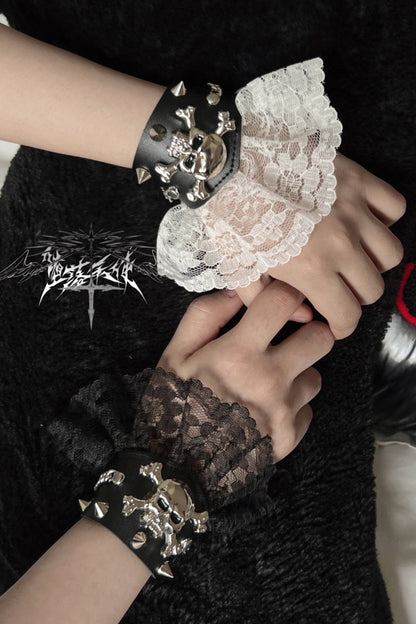 Dark Punk Goth Lace Bracelet