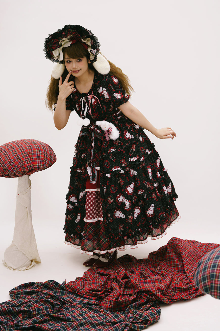 [Pre-order Deadline: January 31] Forest Berry Rabbit Multi-layer Tiered Skirt