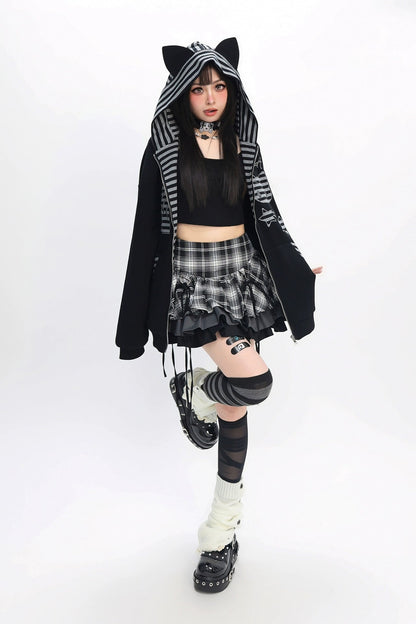 Border Hooded Cat Hooded Hoodie