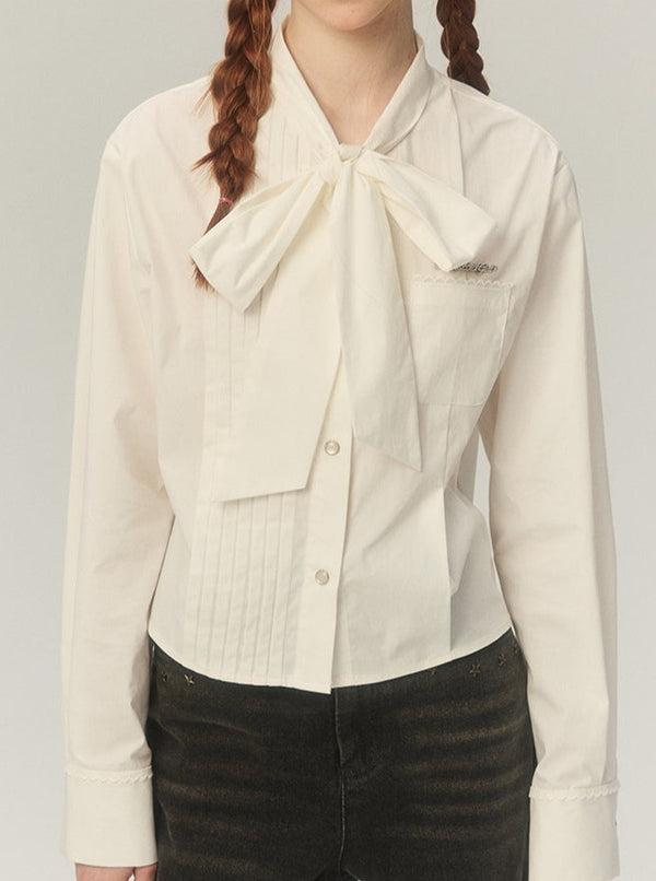 フレンチニッチデザインショートスリムボウリボン