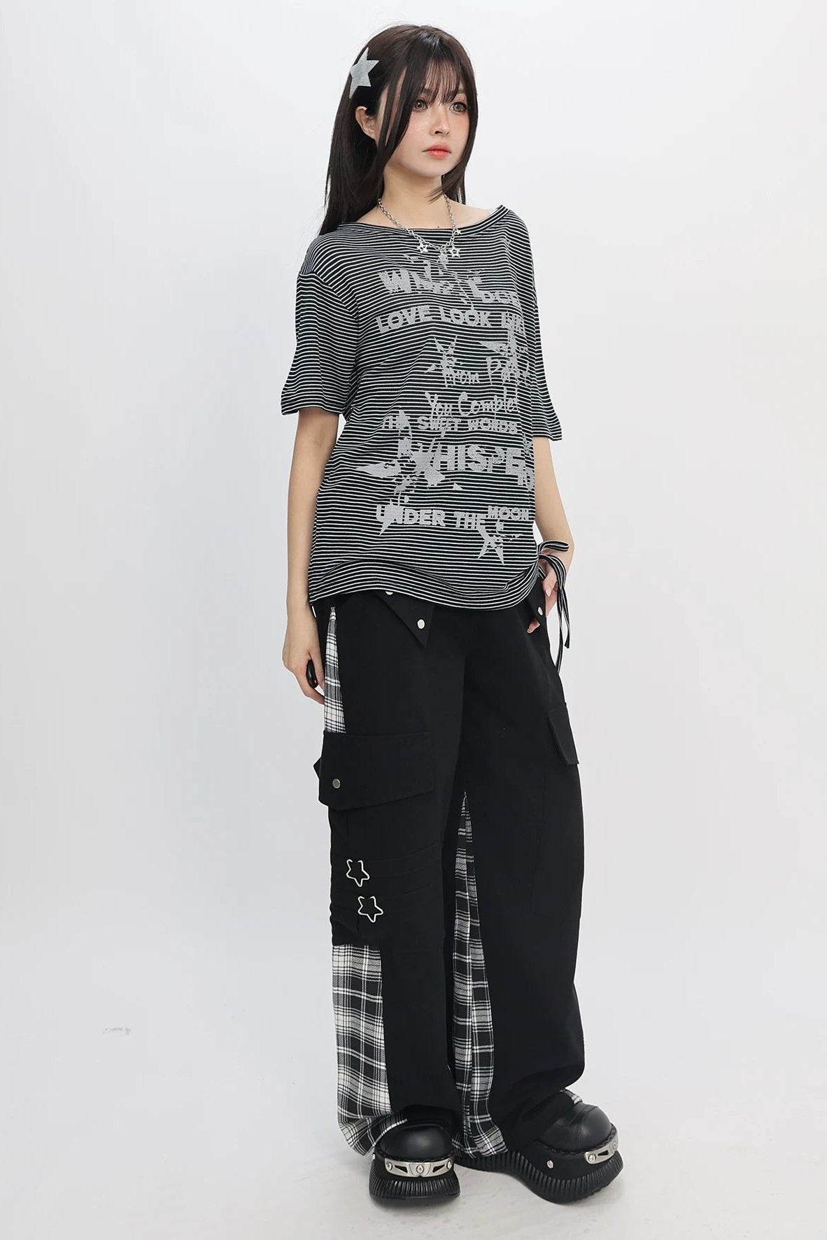 Graffiti Off-Shoulder Top