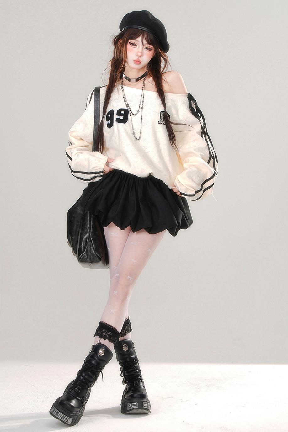 Short Loose Patchwork Sweatdress