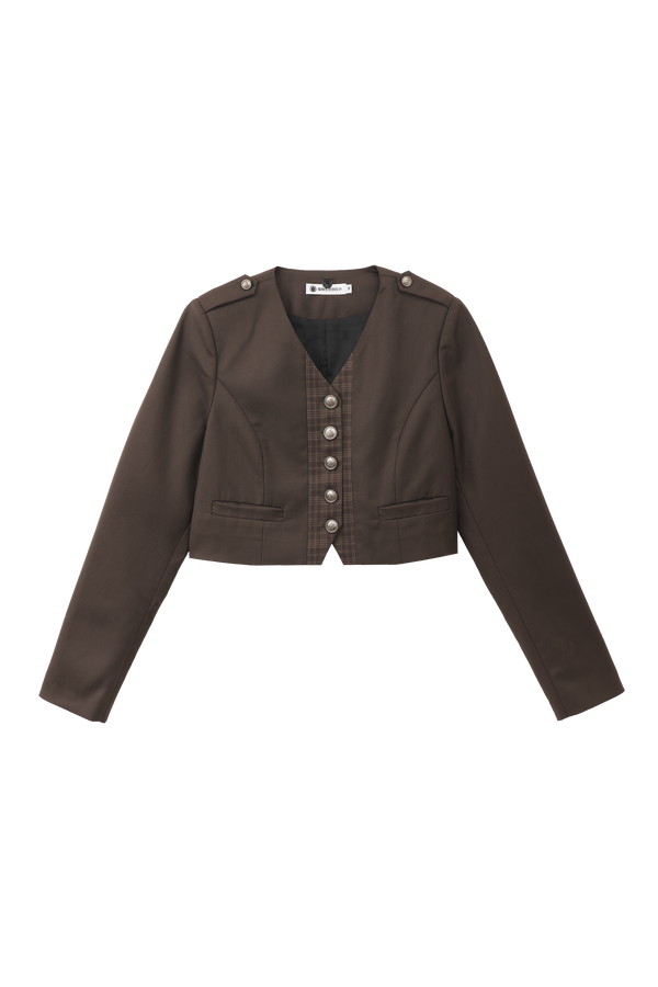 Retro College Jacket + Shirt + Skirt + Badge + Tie