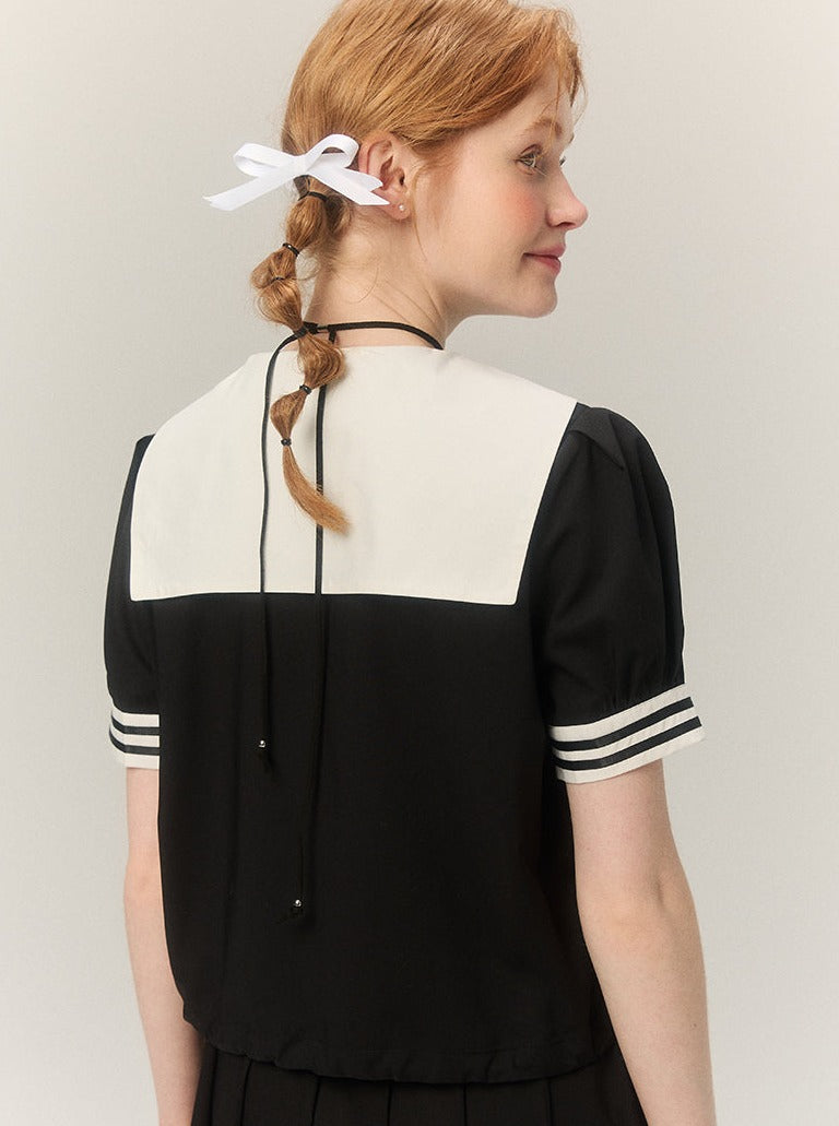 Retro College Style Sailor Tops