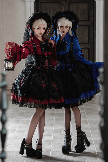 【12月8日予約締切】Black Mist Banquet ゴシックレースジュリエットスリーブシャツ