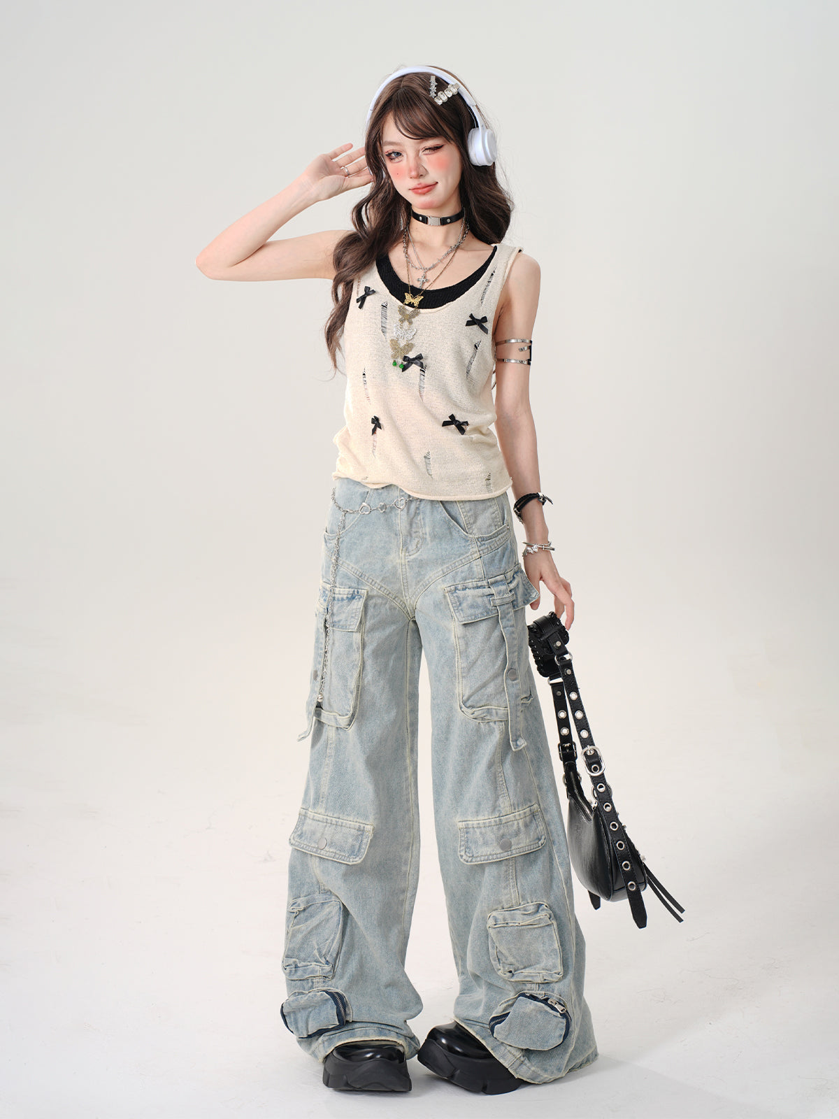 Street Party American Loose Jeans Cargo Pants