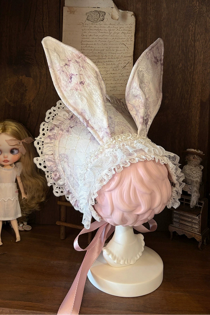 [Vorbestellschluss: 10/6] Accessoires der Castle-Bunny-Serie in Rosa/Schwarz [Hasenohren-Häubchen/Choker/Schleppe/transparente Ärmel (abnehmbare Ärmel)/Brosche/bedruckte Glockenärmel (abnehmbare Ärmel)]