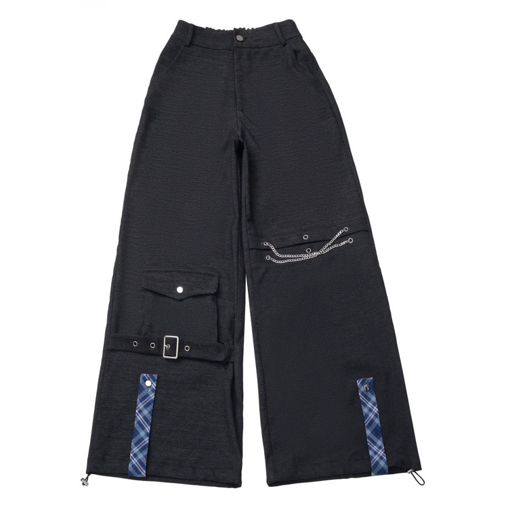 オフショルダースウェットトップス+アシメスカート+ロングパンツ