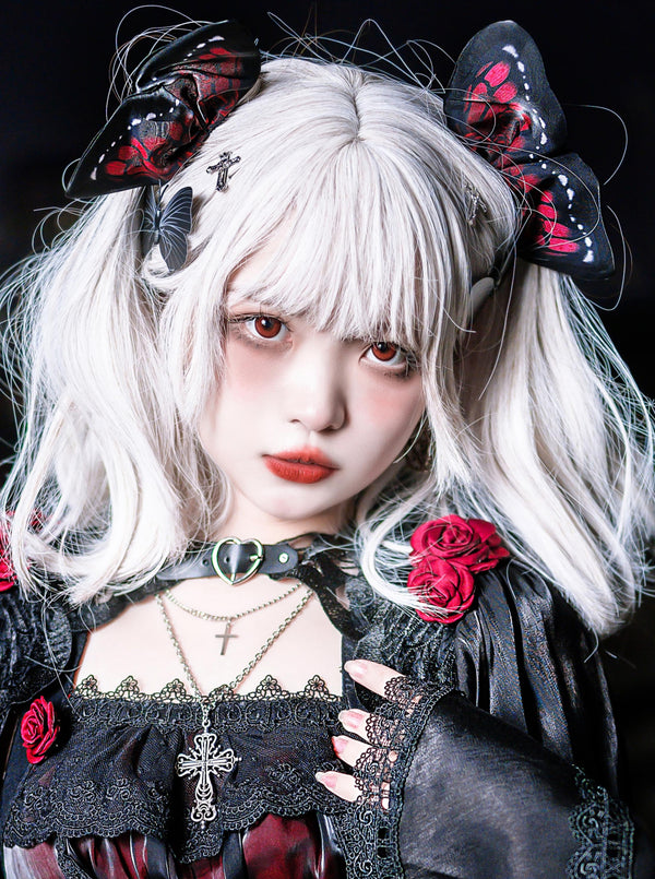 Halloween Gos Bloody Rose Accessories Set