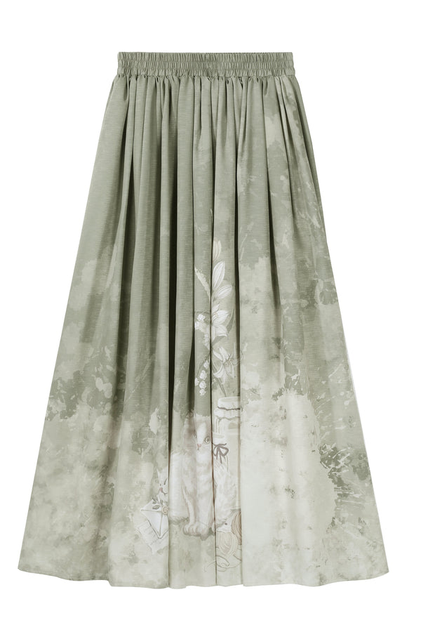 【予約商品】タイムエレガントクラノースリーブトップス＋レトロフルーラスカート