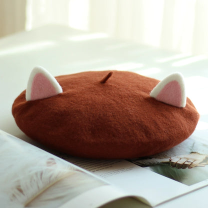 Milky Cat Ear Beret