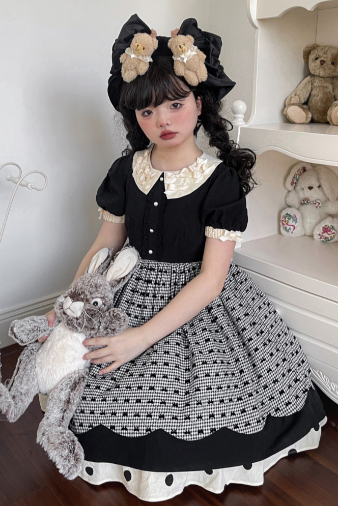Peach Soda Dot Doll Lolita Dress