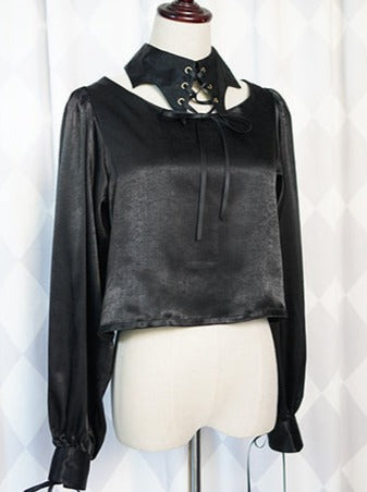 ジェムストーンサテンタイショートシャツ